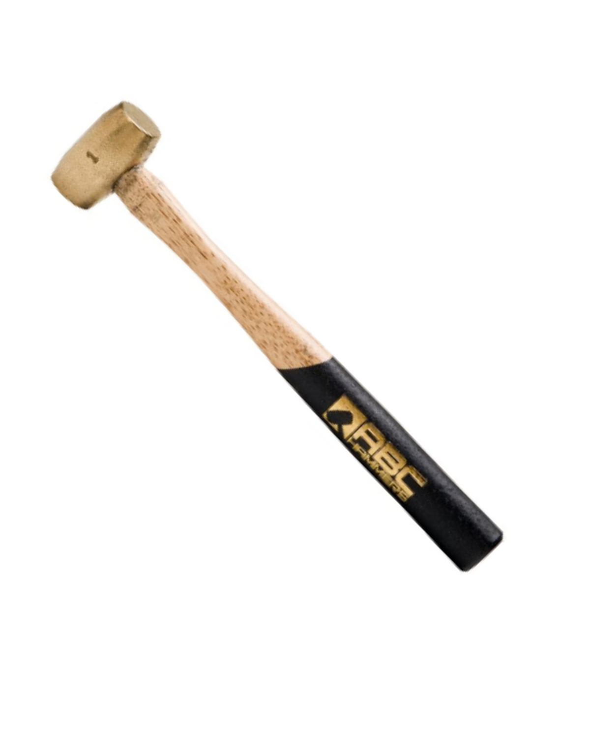 ABC Hammers 1 lbs Brass Hammer with 10 in Wood Handle